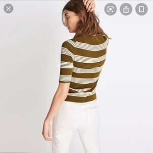 Madewell Ribbed Sweater Top in Bennett Stripe
